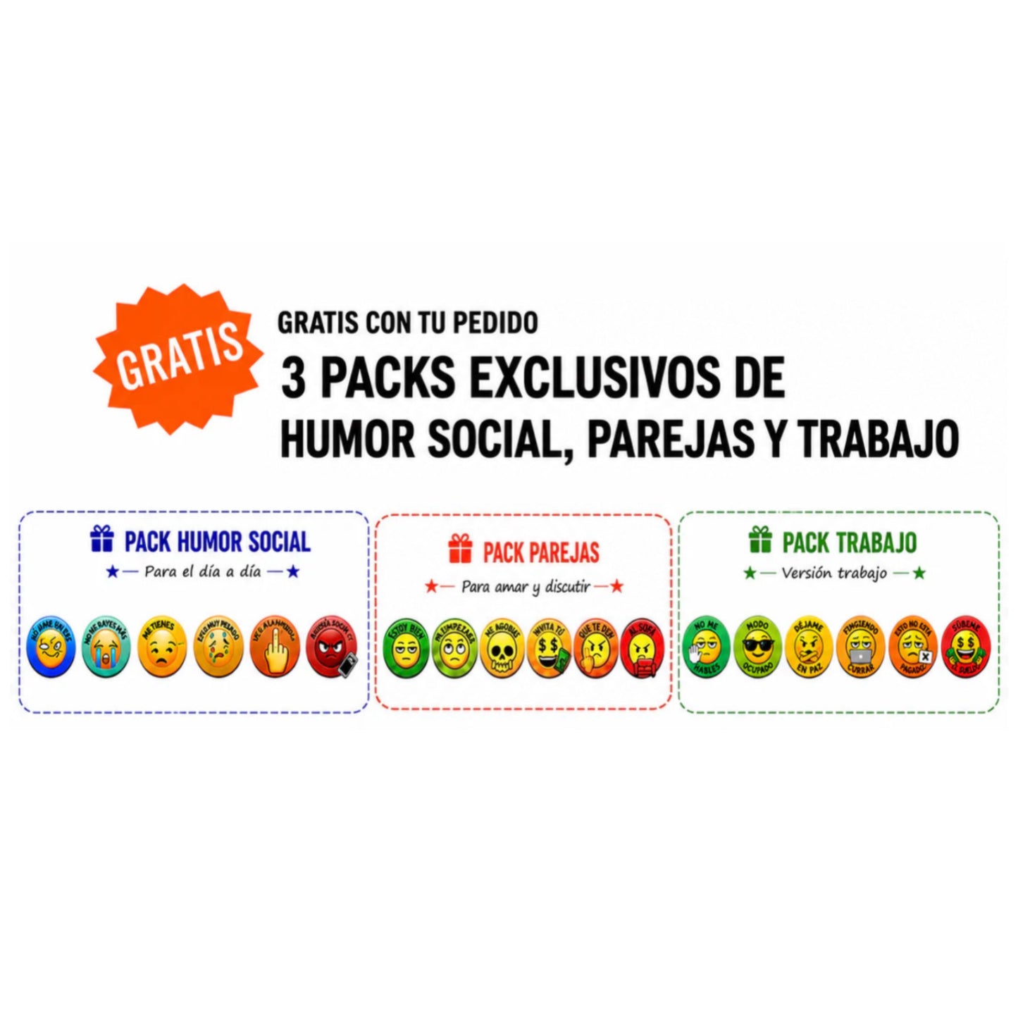 3 Packs Emojis GRATIS