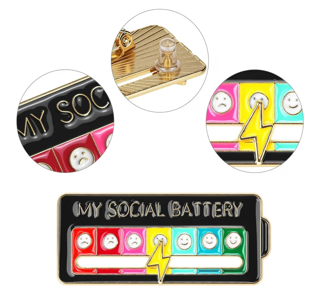Pin Batería Social - MoodPin™